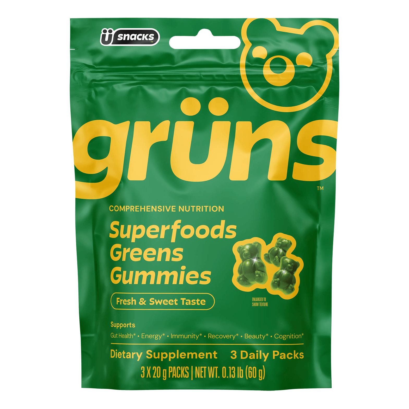Gruns Superfoods Greens Gummies